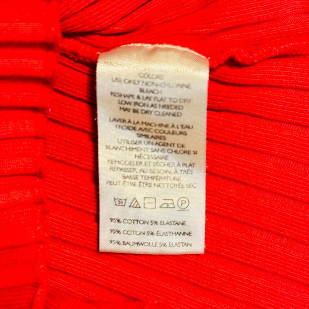 Free People Ribbed Red Button-Front Tank - Picture 4 of 6